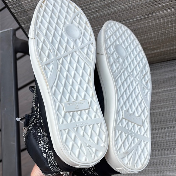 Giuseppe Zanotti Black White Zippers High-Top Sneakers-6 - Picture 7 of 13